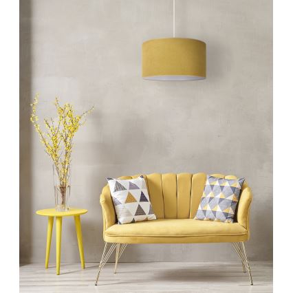 Duolla - Lustra ar auklu BRISTOL 1xE27/15W/230V d. 45 cm dzeltena/balta