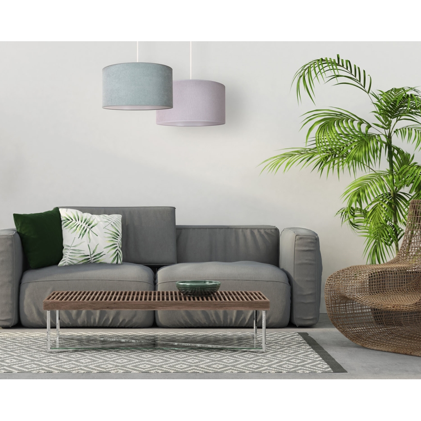Duolla - Lustra ar auklu BRISTOL 1xE27/15W/230V d. 45 cm zaļa/balta