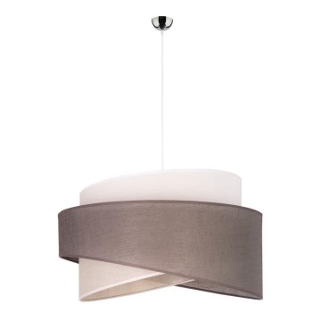 Duolla - Lustra ar auklu BROOKLYN 1xE27/40W/230V d. 50 cm pelēka/bēša/balta