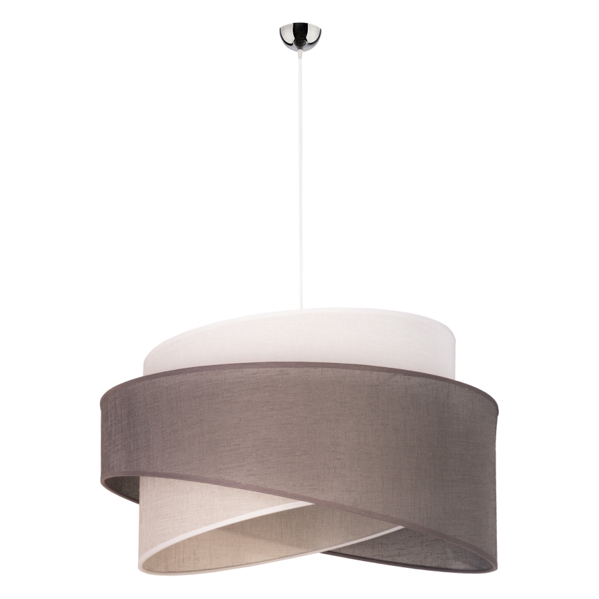 Duolla - Lustra ar auklu BROOKLYN 1xE27/40W/230V d. 50 cm pelēka/bēša/balta