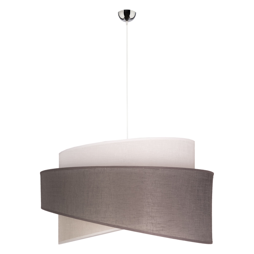 Duolla - Lustra ar auklu BROOKLYN 1xE27/40W/230V d. 50 cm pelēka/bēša/balta