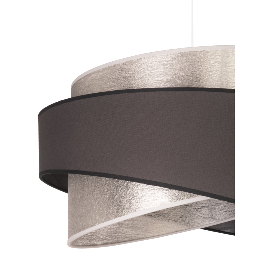 Duolla - Lustra ar auklu BROOKLYN 1xE27/40W/230V d. 50 cm sudraba/melna