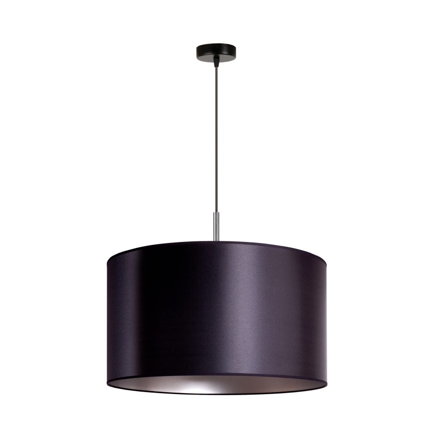 Duolla - Lustra ar auklu CANNES 1xE27/15W/230V d. 45 cm melna/sudraba