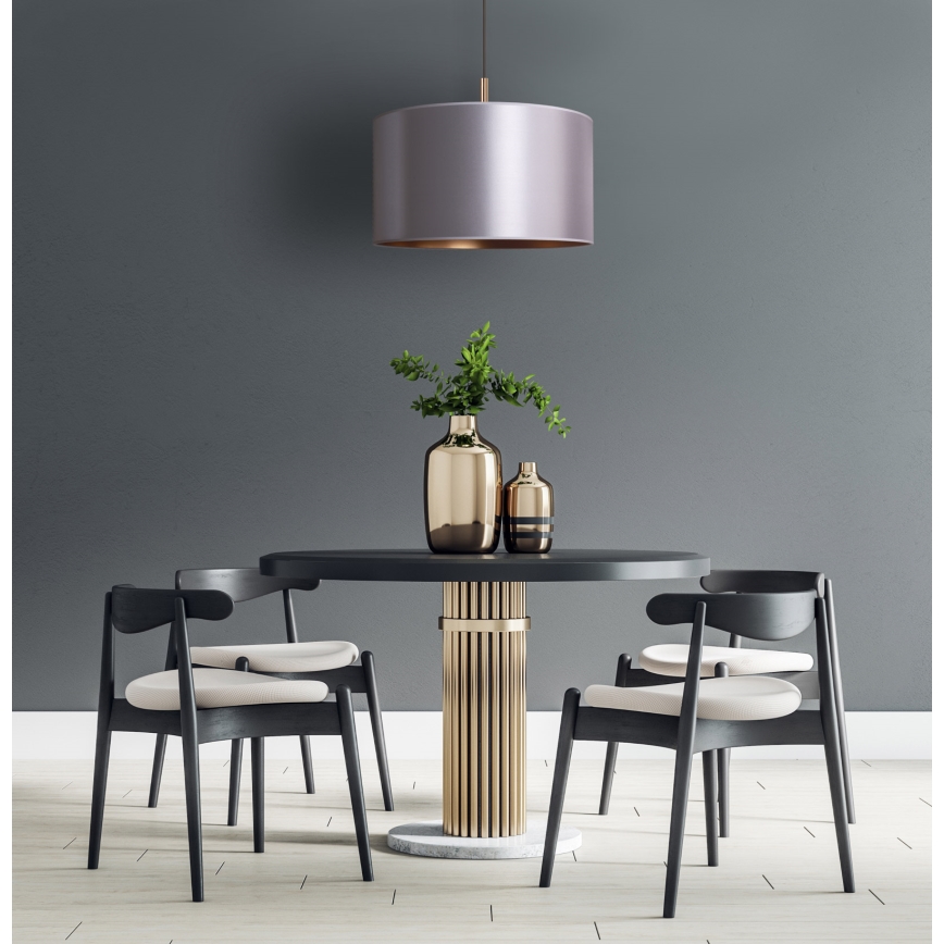 Duolla - Lustra ar auklu CANNES 1xE27/15W/230V d. 45 cm sudraba/varš