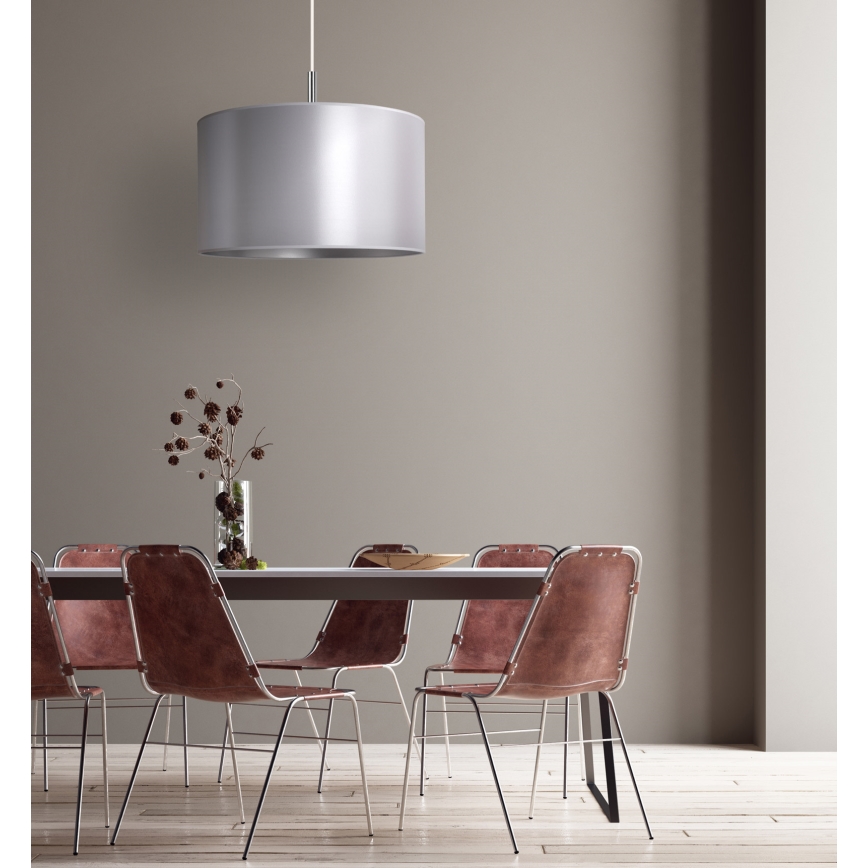 Duolla - Lustra ar auklu CANNES 1xE27/15W/230V d. 50 cm sudraba