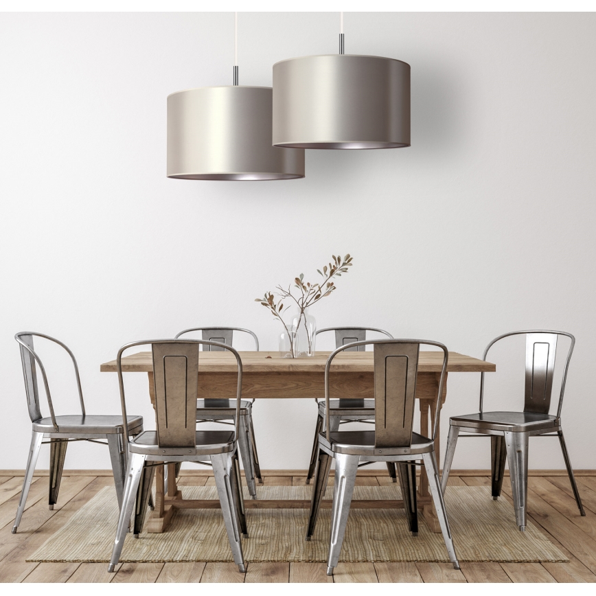 Duolla - Lustra ar auklu CANNES 1xE27/15W/230V d. 50 cm sudraba