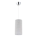 Duolla - Lustra ar auklu CIGAR 1xE27/40W/230V lampa d. 15 cm pelēka