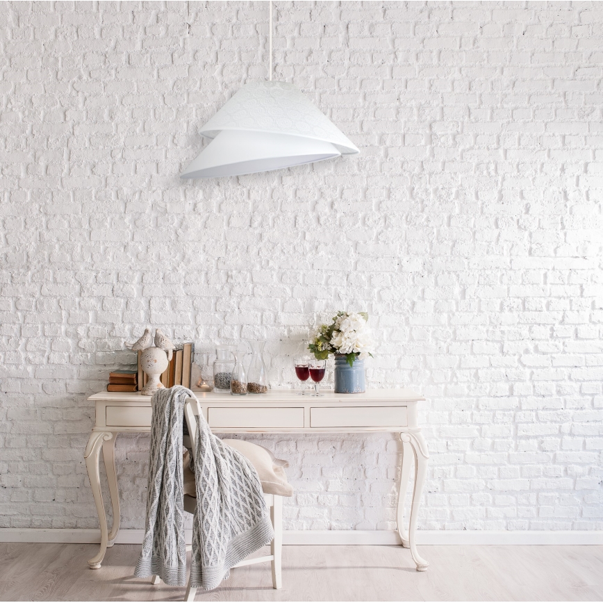Duolla - Lustra ar auklu COCO 1xE27/40W/230V d. 50 cm balta
