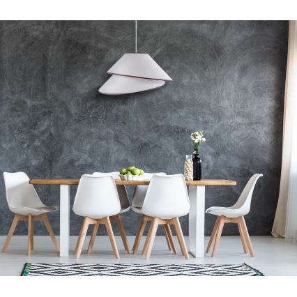 Duolla - Lustra ar auklu COCO 1xE27/40W/230V d. 50 cm balta