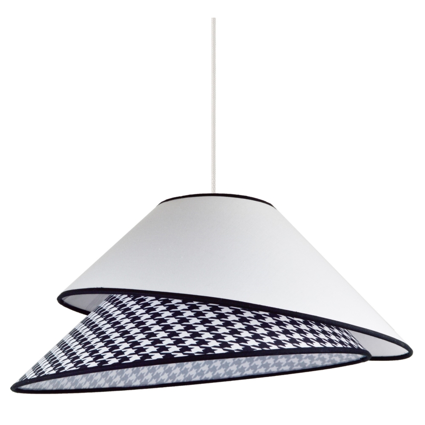Duolla - Lustra ar auklu COCO 1xE27/40W/230V d. 50 cm balta/melna