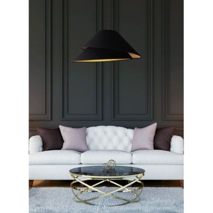 Duolla - Lustra ar auklu COCO 1xE27/40W/230V d. 50 cm melna
