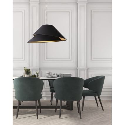 Duolla - Lustra ar auklu COCO 1xE27/40W/230V d. 50 cm melna