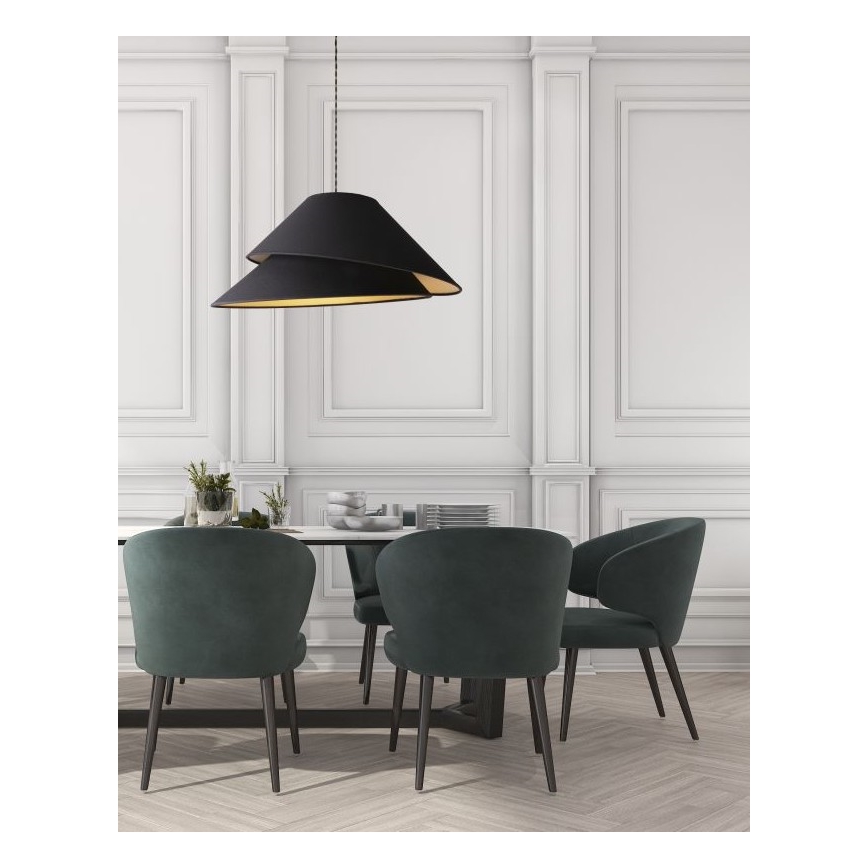 Duolla - Lustra ar auklu COCO 1xE27/40W/230V d. 50 cm melna
