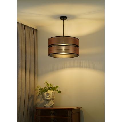 Duolla - Lustra ar auklu COPPER SHINY 1xE27/15W/230V d. 40 cm varš/melna