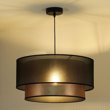 Duolla - Lustra ar auklu COPPER SHINY 1xE27/15W/230V d. 45 cm brūna/varš