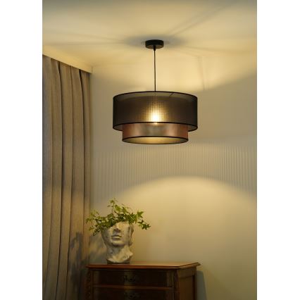 Duolla - Lustra ar auklu COPPER SHINY 1xE27/15W/230V d. 45 cm brūna/varš