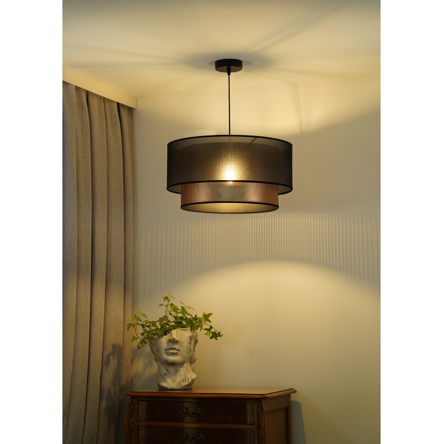 Duolla - Lustra ar auklu COPPER SHINY 1xE27/15W/230V d. 45 cm brūna/varš