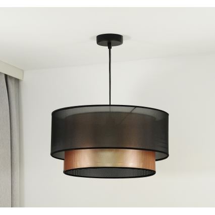 Duolla - Lustra ar auklu COPPER SHINY 1xE27/15W/230V d. 45 cm brūna/varš