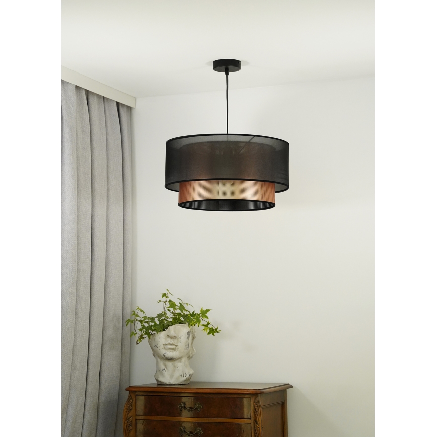 Duolla - Lustra ar auklu COPPER SHINY 1xE27/15W/230V d. 45 cm brūna/varš