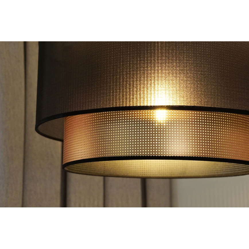 Duolla - Lustra ar auklu COPPER SHINY 1xE27/15W/230V d. 45 cm brūna/varš