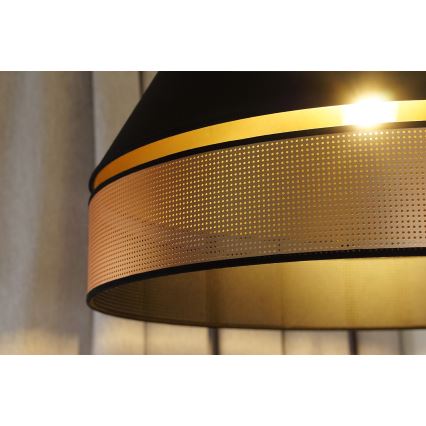 Duolla - Lustra ar auklu COPPER SHINY 1xE27/15W/230V d. 60 cm melna/varš