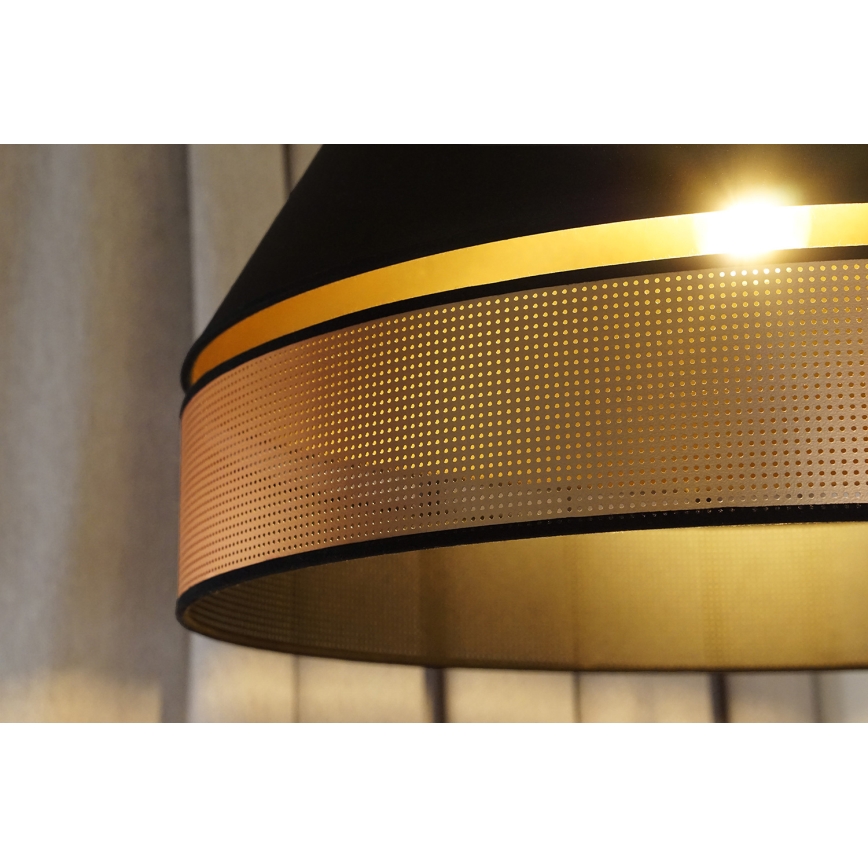Duolla - Lustra ar auklu COPPER SHINY 1xE27/15W/230V d. 60 cm melna/varš