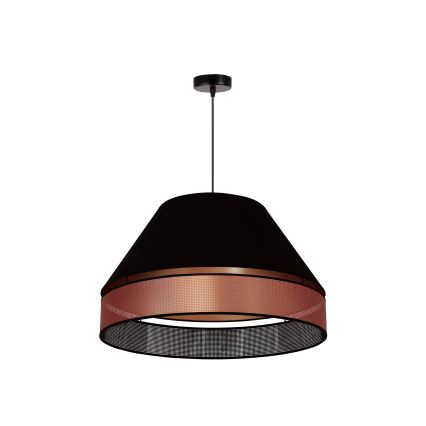 Duolla - Lustra ar auklu COPPER SHINY 1xE27/15W/230V d. 60 cm melna/varš