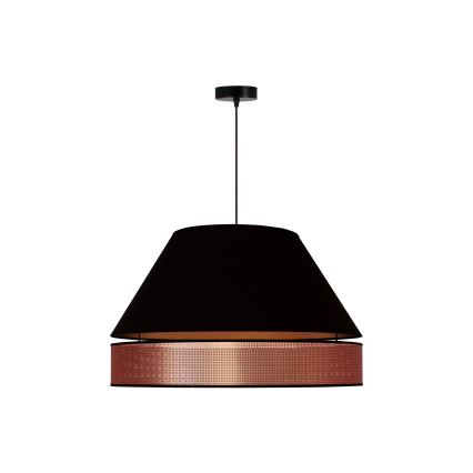 Duolla - Lustra ar auklu COPPER SHINY 1xE27/15W/230V d. 60 cm melna/varš