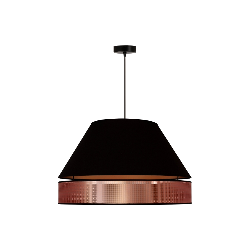 Duolla - Lustra ar auklu COPPER SHINY 1xE27/15W/230V d. 60 cm melna/varš