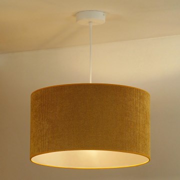 Duolla - Lustra ar auklu CORDUROY 1xE27/15W/230V d. 40 cm dzeltena