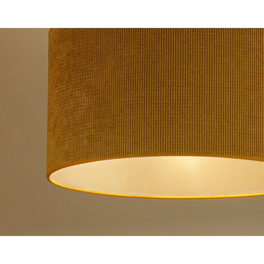 Duolla - Lustra ar auklu CORDUROY 1xE27/15W/230V d. 40 cm dzeltena