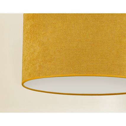 Duolla - Lustra ar auklu CORDUROY 1xE27/15W/230V d. 40 cm dzeltena