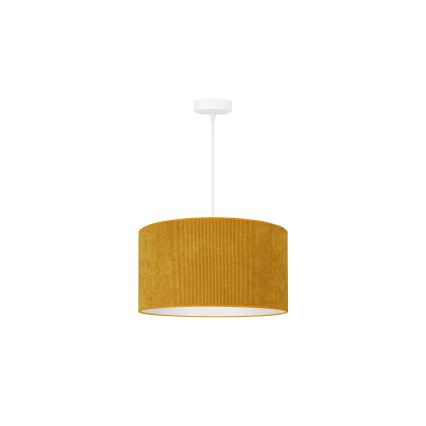 Duolla - Lustra ar auklu CORDUROY 1xE27/15W/230V d. 40 cm dzeltena