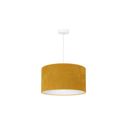 Duolla - Lustra ar auklu CORDUROY 1xE27/15W/230V d. 40 cm dzeltena