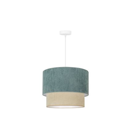Duolla - Lustra ar auklu CORDUROY 1xE27/15W/230V d. 40 cm zila/bēša