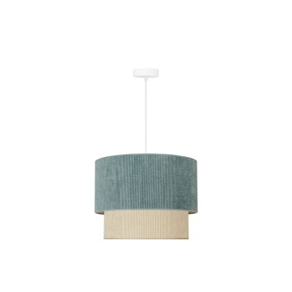 Duolla - Lustra ar auklu CORDUROY 1xE27/15W/230V d. 40 cm zila/bēša