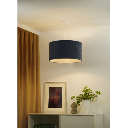 Duolla - Lustra ar auklu CORDUROY 1xE27/15W/230V tumša d. 40 cm zila