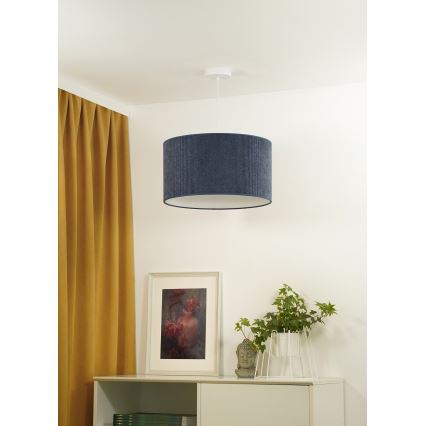 Duolla - Lustra ar auklu CORDUROY 1xE27/15W/230V tumša d. 40 cm zila