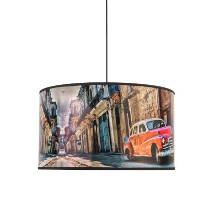 Duolla - Lustra ar auklu CUBA SARKANa 1xE27/15W/230V d. 35 cm