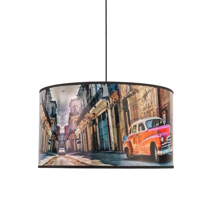 Duolla - Lustra ar auklu CUBA SARKANa 1xE27/15W/230V d. 35 cm