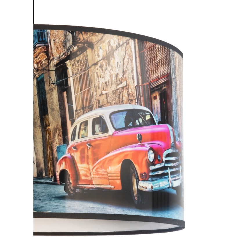 Duolla - Lustra ar auklu CUBA SARKANa 1xE27/15W/230V d. 35 cm