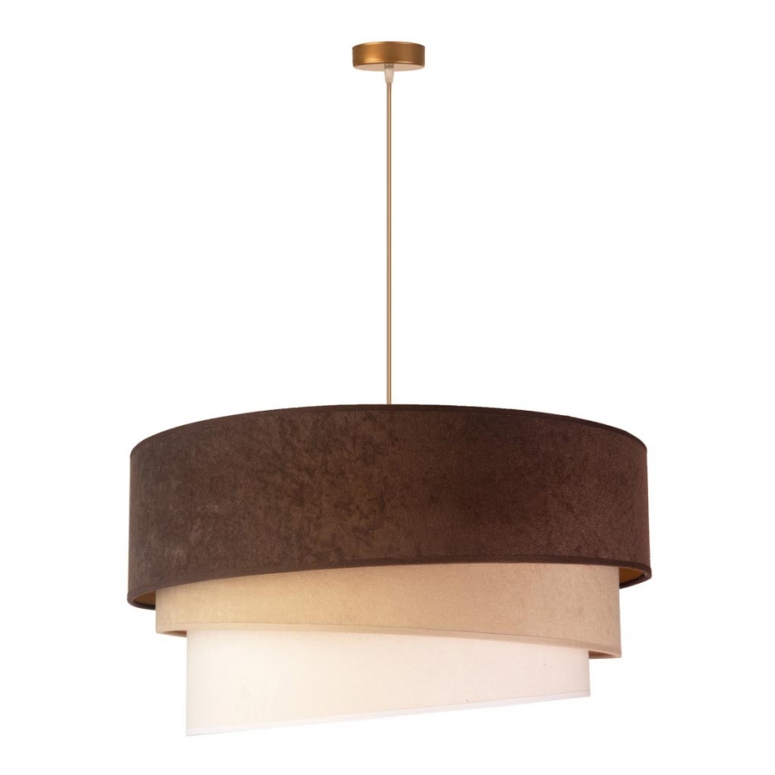 Duolla - Lustra ar auklu DEVON 1xE27/40W/230V d. 45 cm brūna/bēša