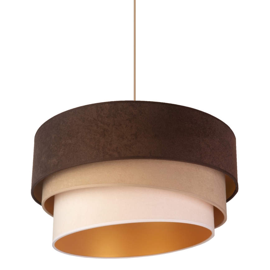 Duolla - Lustra ar auklu DEVON 1xE27/40W/230V d. 45 cm brūna/bēša