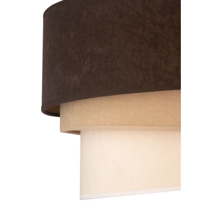 Duolla - Lustra ar auklu DEVON 1xE27/40W/230V d. 45 cm brūna/bēša