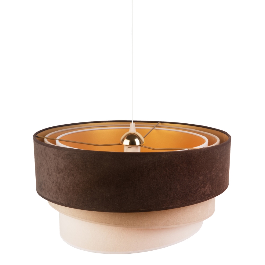 Duolla - Lustra ar auklu DEVON 1xE27/40W/230V d. 45 cm brūna/bēša