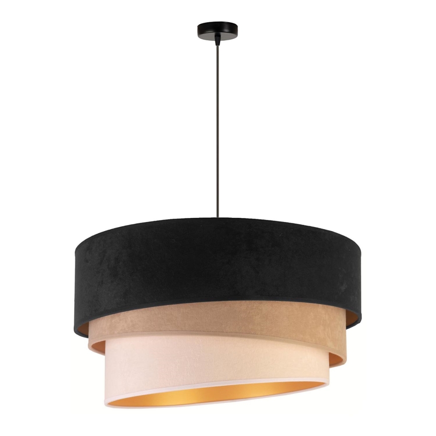 Duolla - Lustra ar auklu DEVON 1xE27/40W/230V d. 45 cm melna/bēša