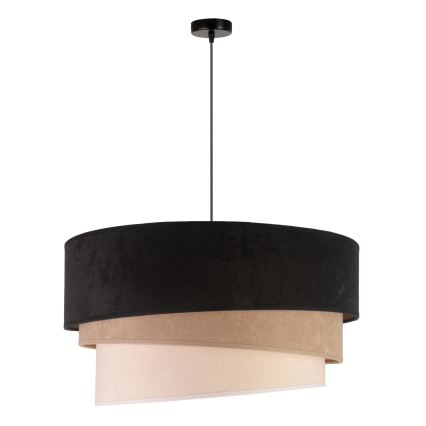 Duolla - Lustra ar auklu DEVON 1xE27/40W/230V d. 45 cm melna/bēša