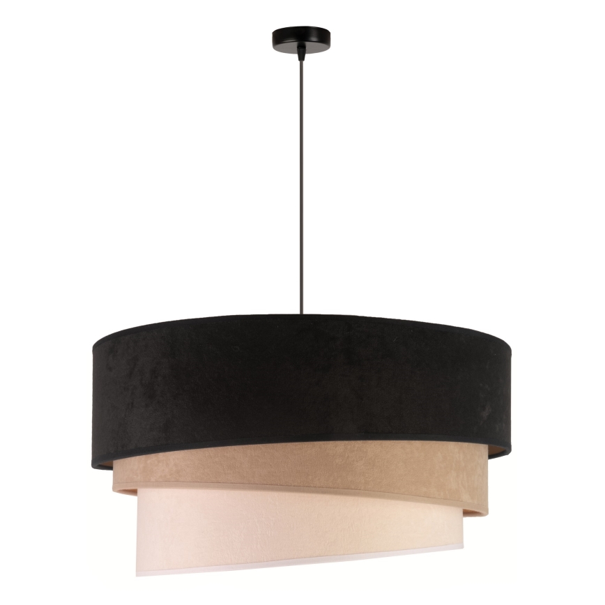 Duolla - Lustra ar auklu DEVON 1xE27/40W/230V d. 45 cm melna/bēša