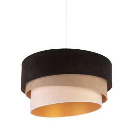 Duolla - Lustra ar auklu DEVON 1xE27/40W/230V d. 45 cm melna/bēša