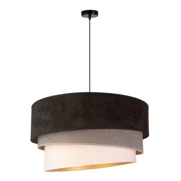 Duolla - Lustra ar auklu DEVON 1xE27/40W/230V d. 45 cm melna/pelēka/bēša